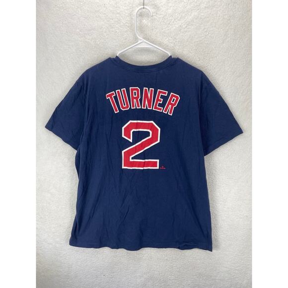 Nike Boston‎ Red Sox Justin Turner #2 T-Shirt Men’s XXL Navy Graphic Tee MLB - Picture 5 of 5